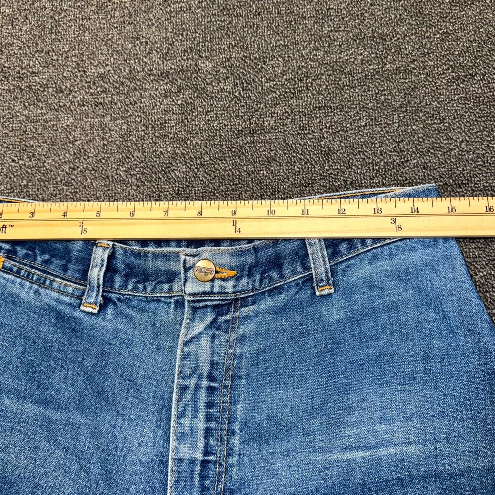 Vintage Wrangler Jeans Womens 16 Blue Denim Medium Wash High Rise Straight Leg - Picture 5 of 9